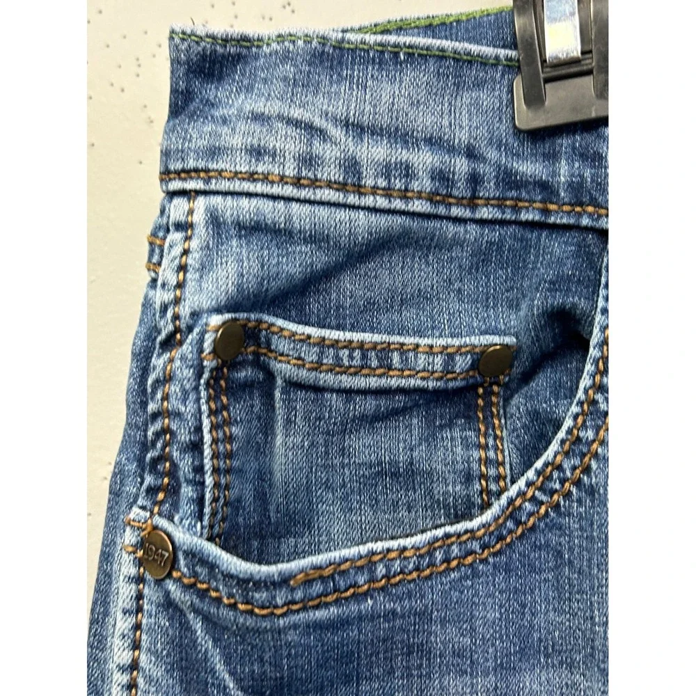 Wrangler Jeans Mens 36x32 Blue Wrangler Retro Slim Straight Distressed Denim